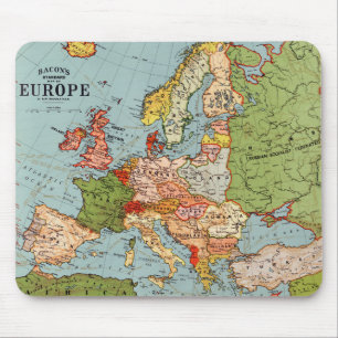 Vintag Europe 20. Jahrhundert Bacons Standardkarte Mousepad