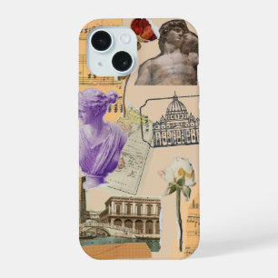 Vintag Europe Travel Collage Phone Case iPhone 15 Hülle