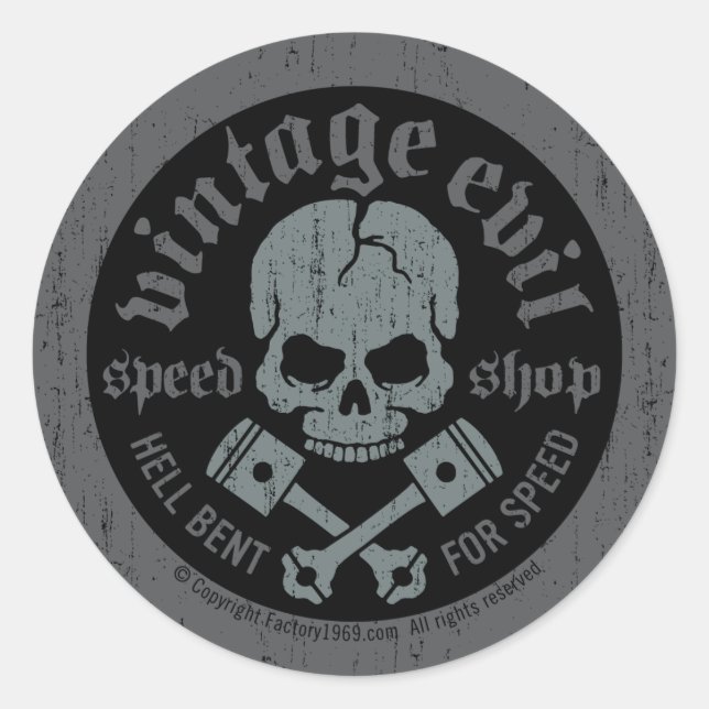 Vintag Evil VE014 Classic Round Sticker (Vorderseite)