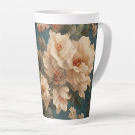 Vintag Exquisite Blume Weiß und Grün Korallenrot Milchtasse