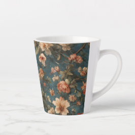 Vintag Exquisite Blume Weiß und Grün Korallenrot Milchtasse