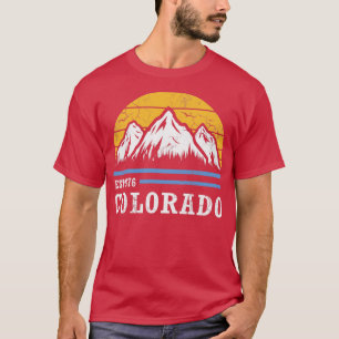 Vintag Fade Colorado EST 1876 Rocky Mountains T-Shirt