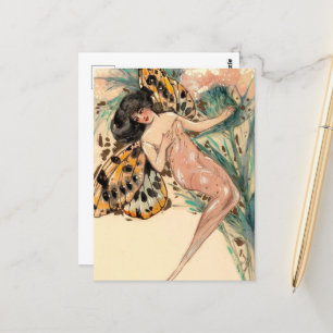Vintag Fairy Postkarte