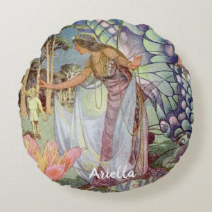 Vintag Fairy Rundes Kissen