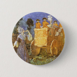 Vintag Fairy Tales Aschenputtel und Fairy Godmutte Button