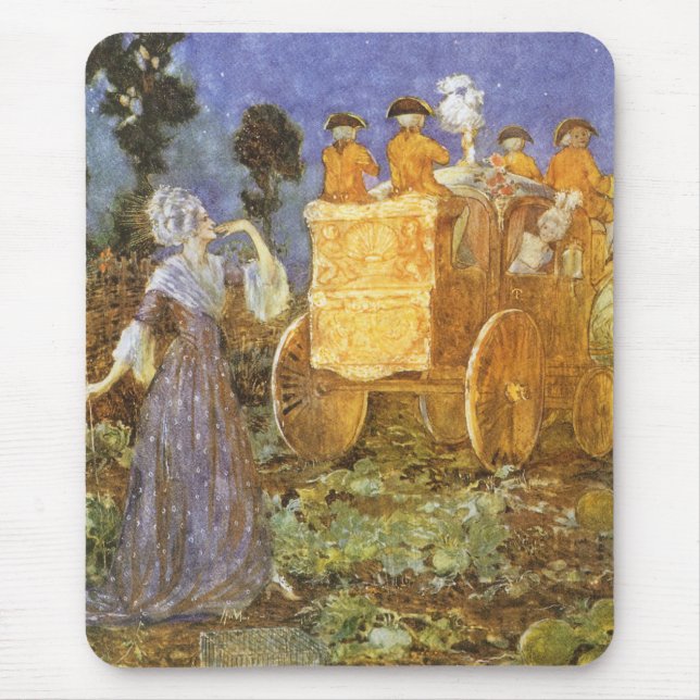 Vintag Fairy Tales Aschenputtel und Fairy Godmutte Mousepad (Vorne)
