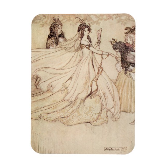 Vintag Fairy Tales, Aschenputtel von Arthur Rackha Magnet (Vertikal)