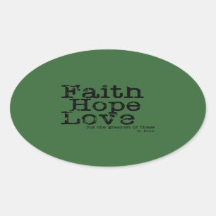 Vintag Faith Hope Liebe Stickers