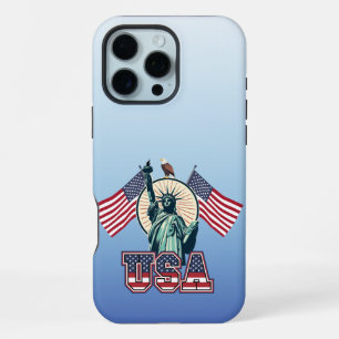 Vintag, Fall der Freiheitsstatue iPhone 16 Pro Max Hülle