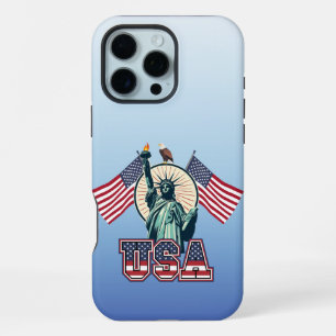 Vintag, Fall der Freiheitsstatue iPhone 16 Pro Max Hülle
