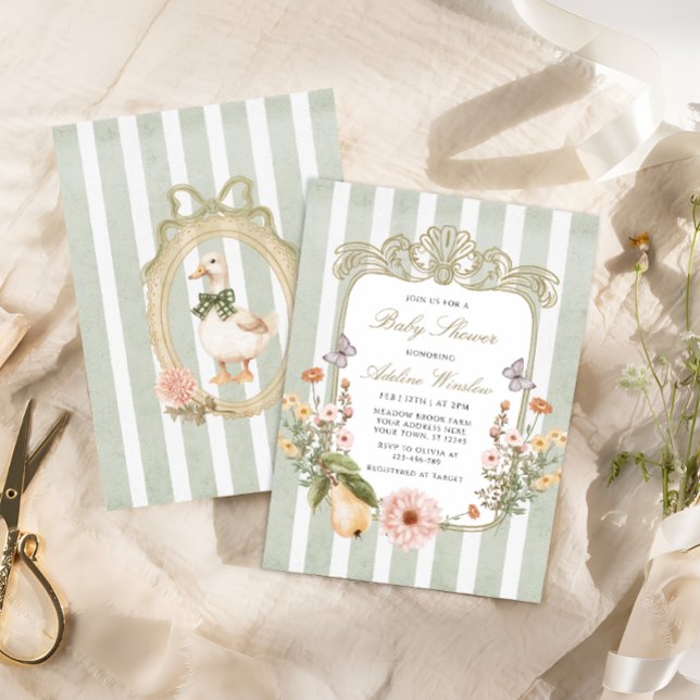 Vintag Fall Floral Baby Dusche Einladung (Von Creator hochgeladen)