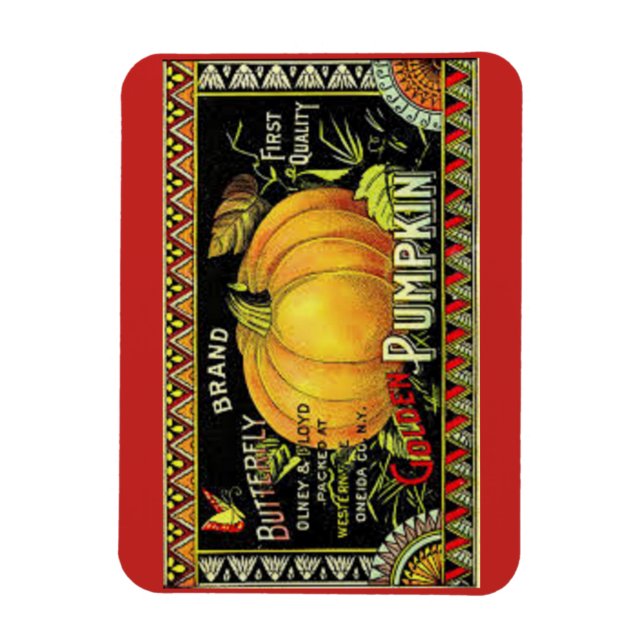 Vintag Fall Pumpkin Magnet (Vertikal)