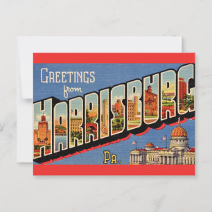 Vintag farbenfroh Harrisburg PA Postkarte