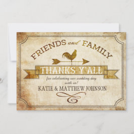 Vintag Farm Rooster Weather Vane Rustic Vielen Dan Einladung