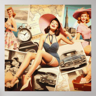 Vintag Fashion Pinup Poster