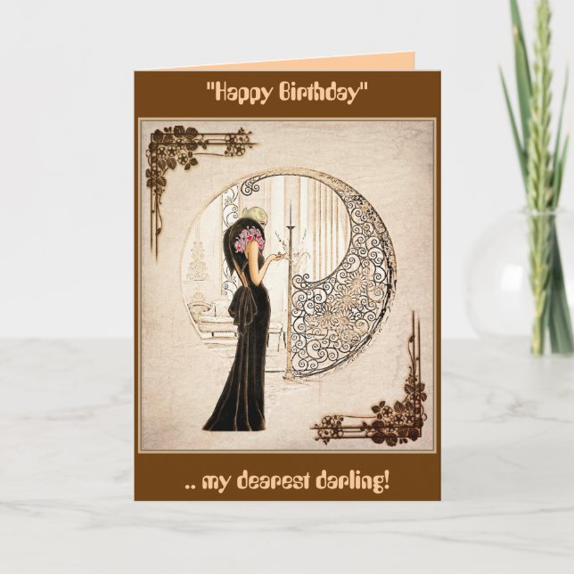 Vintag Fashionista_Velvet Gown_1933 Karte (Vorderseite)