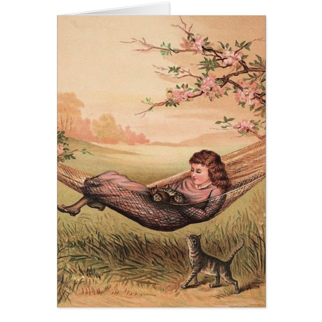 Vintag - fauler Tag mit Haustier-Katzen, (Vorne)