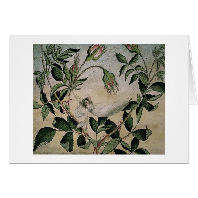 Vintag - Fee in einer Hängematte, (Vorderseite (Horizontal))