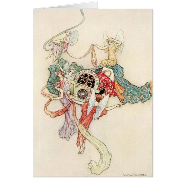 Vintag - Feen mit Baby in der Wiege, (Vorne)