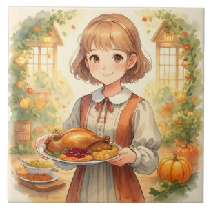 Vintag,Feiern der Erntezeit Fliese