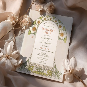 Vintag Feiern wir Einladungen Jugendstil