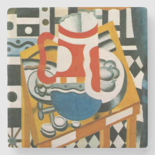 Vintag Fernand Leger Still Life mit einer Bier-Tas Steinuntersetzer