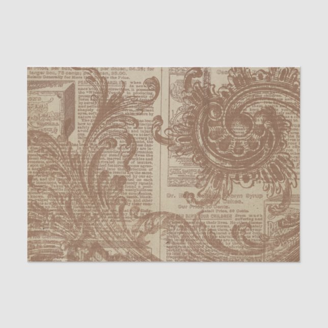 Vintag Filigree Seidenpapier (Vorderseite)