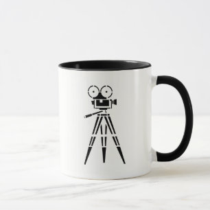 Vintag-Film-Set-Kamera Kaffee-Tasse Tasse