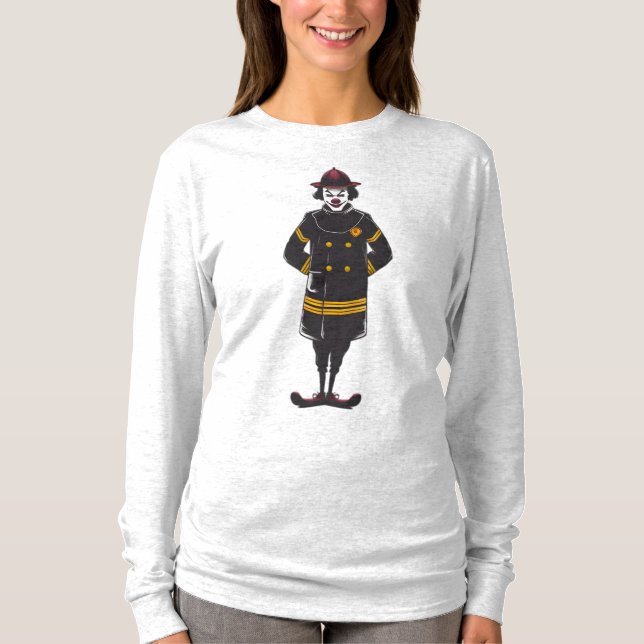 Vintag Fireman Clown T-Shirt (Vorderseite)