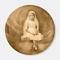 Vintag First CommunityGirl, Kleid, Schleier, Rose