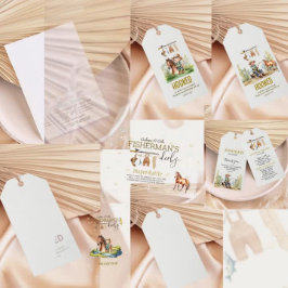 Vintag Fisherman's Derby Baby Shower Vielen Dank Geschenkanhänger