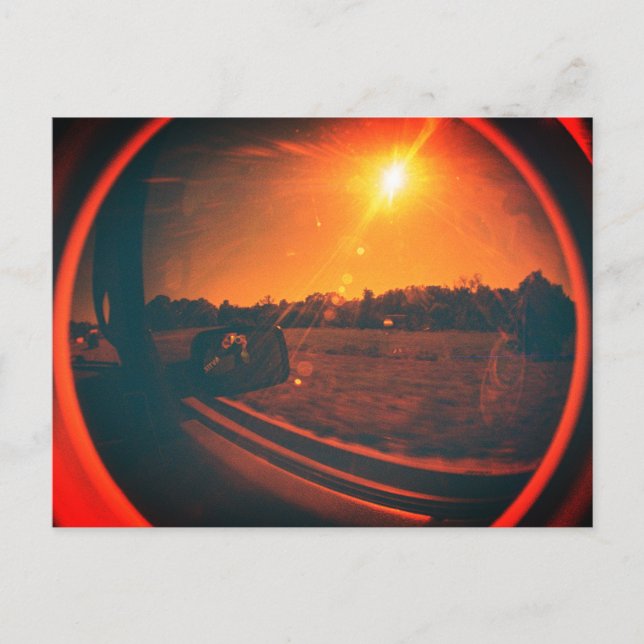 Vintag Fisheye Lens Postcard Postkarte (Vorderseite)