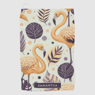 Vintag Flamingo Seamless Golfhandtuch