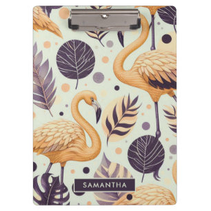 Vintag Flamingo Seamless Klemmbrett