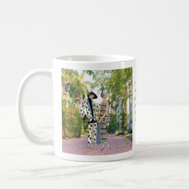 Vintag Flapper 1920er Frauen Kaffeetasse (Links)