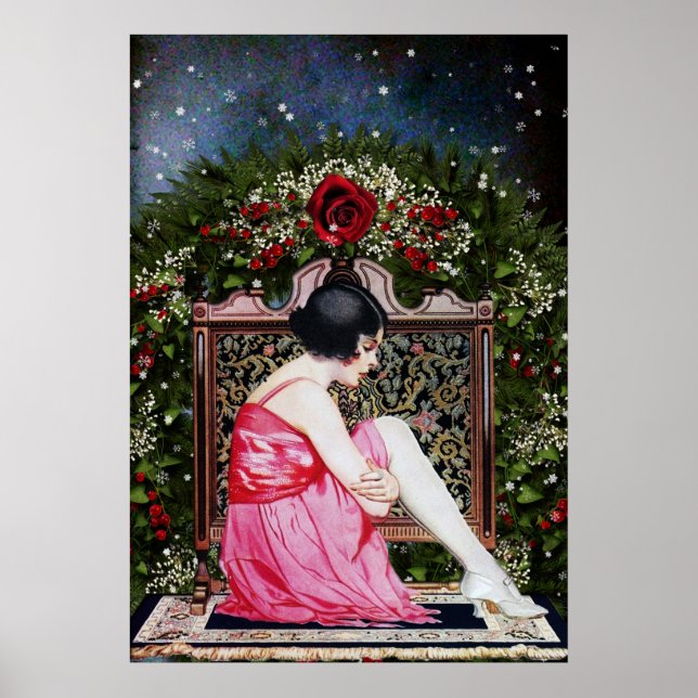 Vintag Flapper Christmas Poster (Vorne)