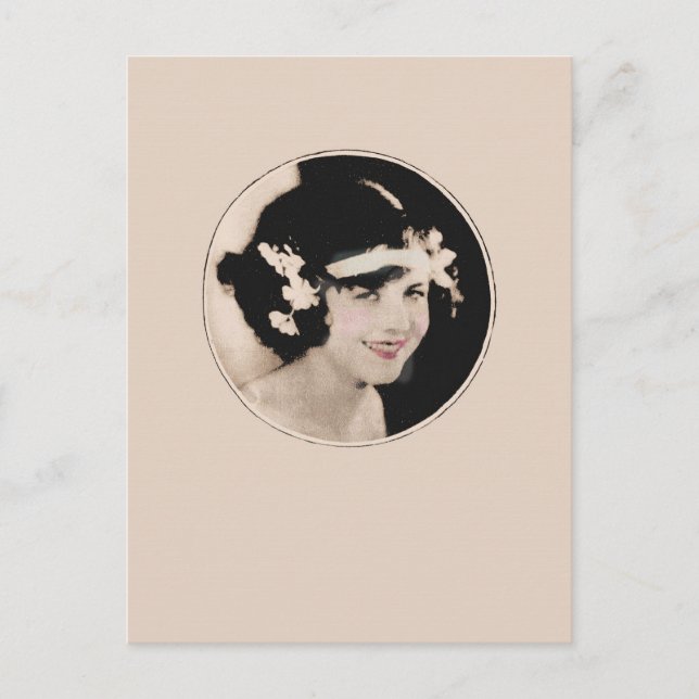 Vintag Flapper Postkarte (Vorderseite)