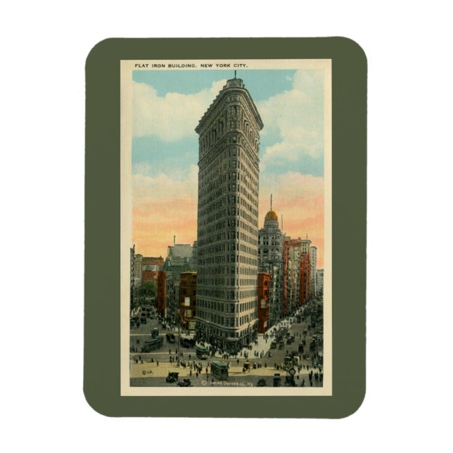 Vintag Flatiron Gebäude New York City Magnet (Vertikal)