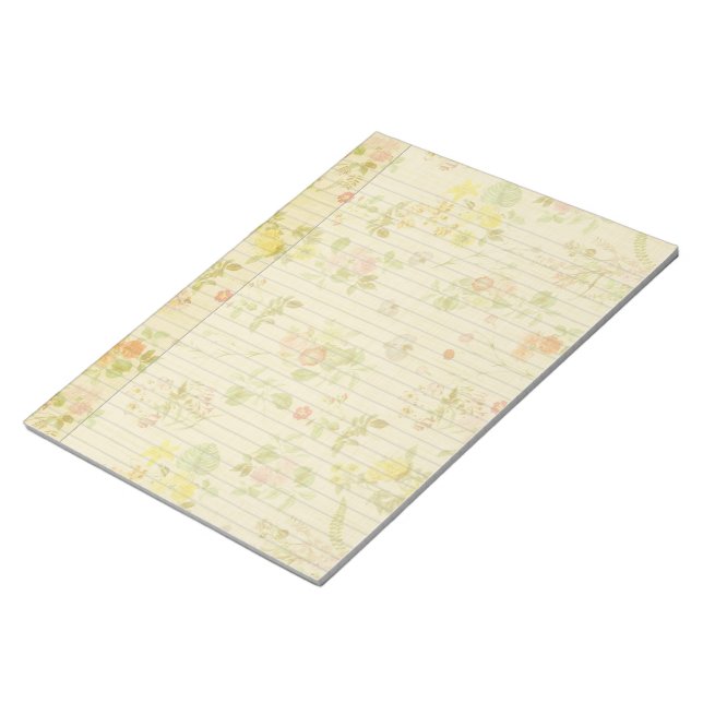Vintag Floral Boho Stationery Notepad Notizblock (angewinkelt)