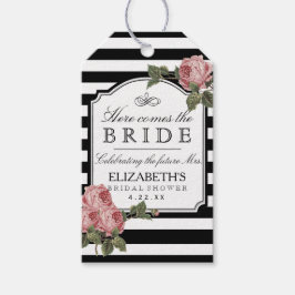 Vintag Floral Brautparty Guest Fevor Geschenkanhänger