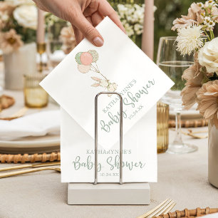 Vintag Floral Bunny Baby Dusche Napkins Serviette