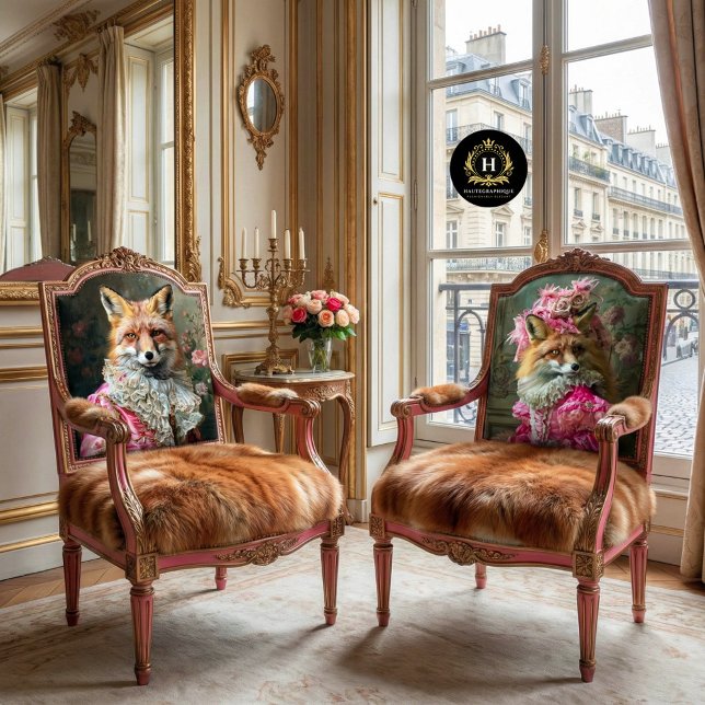 Vintag Floral Marie Antoinette Fox Decoupage Seidenpapier (Von Creator hochgeladen)