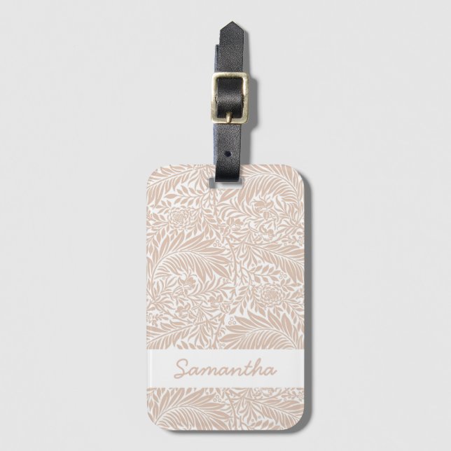 Vintag Floral Pattern neutral William Morris Gepäckanhänger (Vorderseite Vertikal)