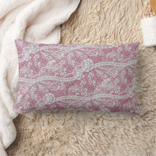 Vintag Floral Pink White Blume John Henry Dearl Lendenkissen