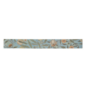 Vintag Floral William Morris Frucht Blauer Blume Satinband