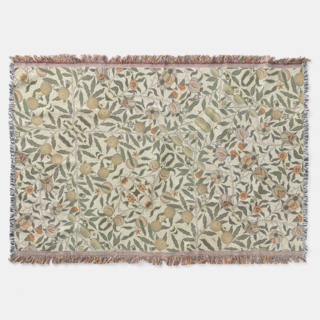 Vintag Floral William Morris Fruit Decke (Vorderseite)