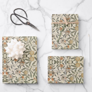 Vintag Floral William Morris Fruit Geschenkpapier Set