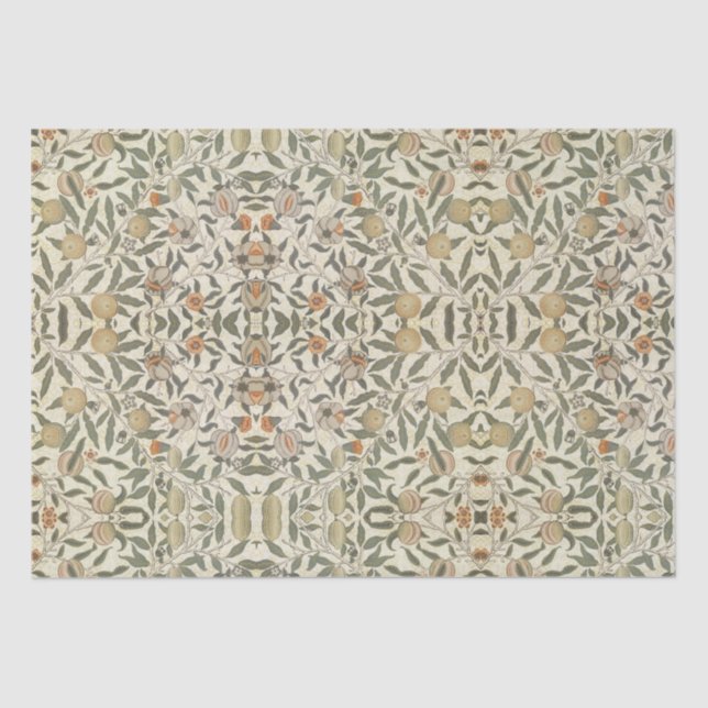 Vintag Floral William Morris Fruit Seidenpapier (Vorderseite)