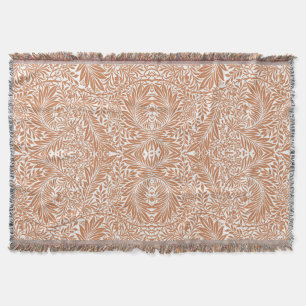 Vintag Floral William Morris Willow Bough Rust Decke