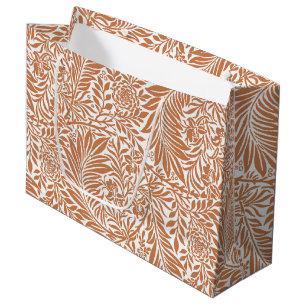 Vintag Floral William Morris Willow Bough Rust Große Geschenktüte